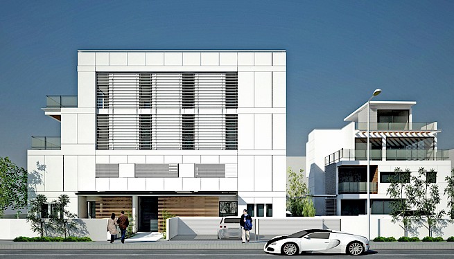 מ. גיא אדריכלים | תכנון בניינים מגורים משותפים | פרויקט קורן