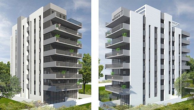 מ. גיא אדריכלים | תמ"א 38/2 | פרויקט פינסקר 4, הרצליה