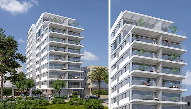 מ. גיא אדריכלים | בתים משותפים | פרויקט סוקולוב 48, הרצליה