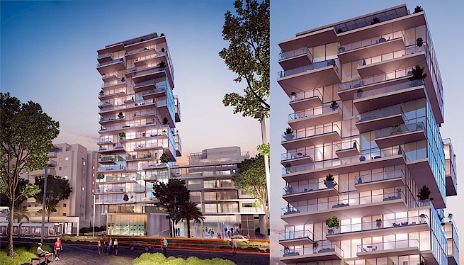 מ. גיא אדריכלים | תוכנית בנין עיר | פרויקט מגדל בסוקולוב, הרצליה