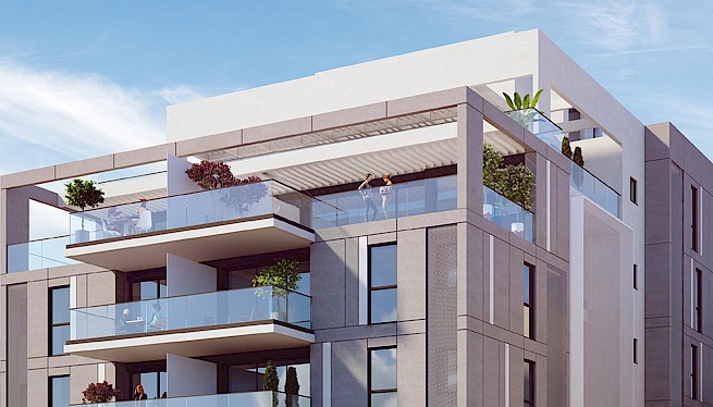 מ. גיא אדריכלים | בתים משותפים | פרויקט ברנר 12, הרצליה